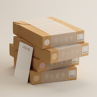 Caja de Cartón Corrugado Kraft Impresa Personalizada, Caja de Envío Plegable Ecológica de Papel Marrón para Embalaje de Regalos de Licores