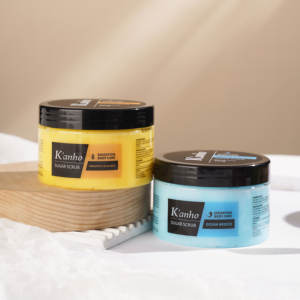 Kanho ผลิตภัณฑ์ดูแลผิวขายส่งธรรมชาติคอนเทนเนอร์มะนาวสตรอเบอร์รี่ถั่วนมฉลากส่วนตัวน้ําตาลไวท์เทนนิ่งขัดผิว - Product Image 5