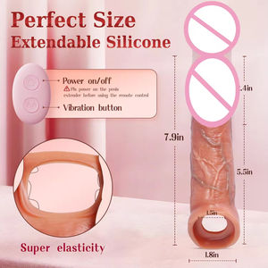 Condón de Silicona Líquida Realista con Control Remoto para Hombres, Juguete Sexual, Dildo Vibrador para Estimular el Punto G - Product Image 5