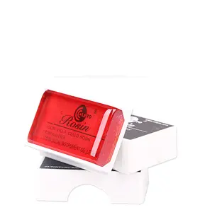 Wholesale Low Price High Grade Transparent Red Natural Rosin Resin Colophony Cuboid Low Dust for Violin Viola Cello OEM logo