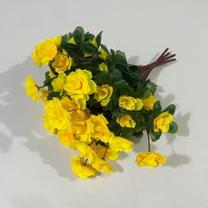 ดอกไม้ประดิษฐ์ดอกอาซาเลียปลอมดอกไม้ผ้าไหมสีเขียวเสมือนจริง35ซม. สำหรับตกแต่งบ้านงานรับปริญญาวันฮาโลวีน - Product Image 5