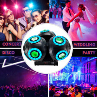 Lampe de scène LED rotative Planet No 3 Ball, pleine couleur, à tête mobile, pour discothèque, bar, KTV, lampe d'ambiance, contrôle DMX512, en aluminium