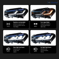 Ensemble de phares projecteurs Bi-LED pour BMW X5 F15 2014-2018 avec feux de jour bleus (DRL) 4 faisceaux faibles et 2 faisceaux longs, bus CAN, Plug and Play, pièces automobiles