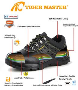 <span class=keywords><strong>Chaussures</strong></span> de sécurité Tiger Master basses en cuir noir, avec embout en acier et anti-perforation, respirantes, pour hommes, <span class=keywords><strong>vente</strong></span> directe usine, OEM - Product Image 5
