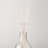 Diffuseur à bâtonnets en fibre de polyester noir de 3 mm, 4 mm, 5 mm avec fibres de roseau artificielles pour la maison, le bureau, la voiture, l'hôtel