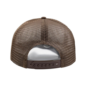 Casquette de camionneur en mousse unisexe personnalisée avec impression de lettres et logo structuré à 5 panneaux dos en maille respirante à bord incurvé pour les sports de plein air - Product Image 5