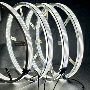 4PCS 15" 17" 20" Pure White <strong>LED</strong> Wheel Ring <strong>Lights</strong> Kit 5-Row Double <strong>Sided</strong> for Trucks Auto Modified Lighting - Product Image 1