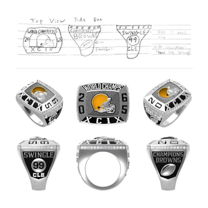 Personalizar Team Group Champion Rings Anillos de baloncesto de fútbol nacional de alta calidad - Product Image 4