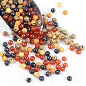 Perles en bois de santal rondes de 4mm, pour la fabrication de bijoux, matériaux d'accessoires artisanaux DIY - Product Image 3