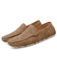 Mocassins de conduite pour hommes, grandes tailles 38-47, perforés, respirants, à enfiler, à semelle souple, décontractés, 3 couleurs