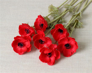 Meilleure vente de fleurs artificielles <span class=keywords><strong>en</strong></span> PU au toucher réel, anneaux de fleurs <span class=keywords><strong>en</strong></span> fleurs plein avec feuillage vert pour la décoration de mariage à la maison - Product Image 3