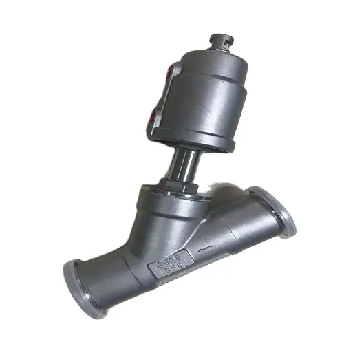 Actionneur pneumatique avec valve de siège d'angle, 2/2 voies, connexion filetage en acier inoxydable, vanne de équilibrage dynamique, sus304