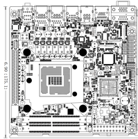 Carte mère industrielle mini-ITX, prise en charge du mode de commutation ATX/AT jeu de puces H510 SATA Hard New Standard Gen10 & 11 Package