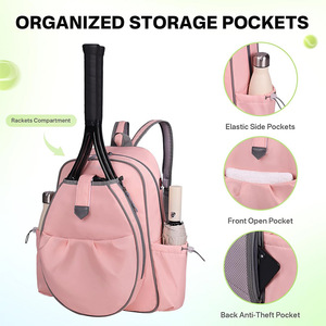 New Women's Tennis Bag Waterproof Tennis Cross Shoulder Backpack Tennis Racket Bag for Pick Ball and <b>Badminton</b> - Product Image 5