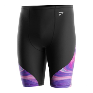 ชุดว่ายน้ำผู้ชายที่แข็งแรงทนทาน ผลิตจากผ้ากันคลอรีน พร้อมดีไซน์ตามหลักสรีรศาสตร์เพื่อการต้านทานแรงต้านน้ำที่ดีขึ้น - Product Image 1