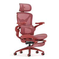 Chaise de bureau ergonomique réglable et pivotante avec dossier en maille et structure en aluminium, en nylon, pour le bureau à domicile