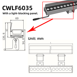 Cwl2328 <span class=keywords><strong>Luce</strong></span> Lineare LED RGBW DMX Personalizzata IP66 Impermeabile per Illuminazione Architettonica Esterna di Facciate di Edifici - Product Image 6
