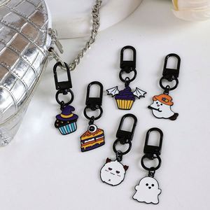 Llavero de dibujos animados de fantasma pequeño y divertido, con colgante de elfo versátil y con personalidad, de la serie Halloween, en aleación con pintura horneada - Product Image 4