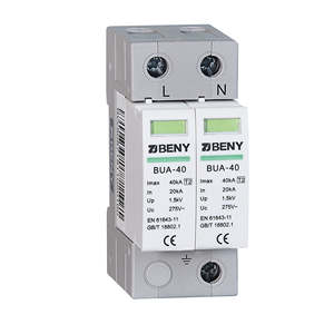 Beny อุปกรณ์ป้องกันไฟกระชาก2P 40kA 385V IP20 CE สำหรับระบบป้องกันฟ้าผ่า T2 - Product Image 1