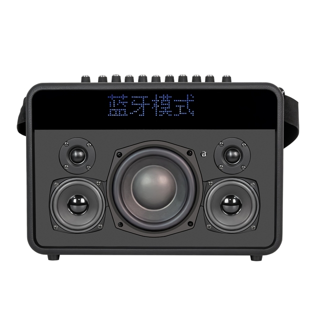 Original 5.25'' Portable Stereo Outdoor Speakers for 50-100W Wood for 5.1 Two-Way Audio Built-in Mic Remote Control