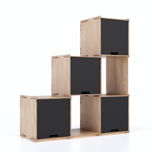 Librerie Moderne Italiane in Legno Massello Personalizzabili 110x120cm Design Modulare Componibile per Scuole, Cucine, Supermercati e Hotel - Product Image 1