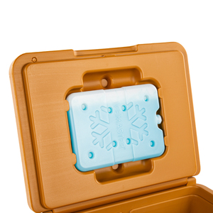 ICEMASTER - Nevera Portátil Aislada de 14L, Cuadrada, con Portavasos, para Acampar al Aire Libre, Tapa Blanca y Naranja - Product Image 5