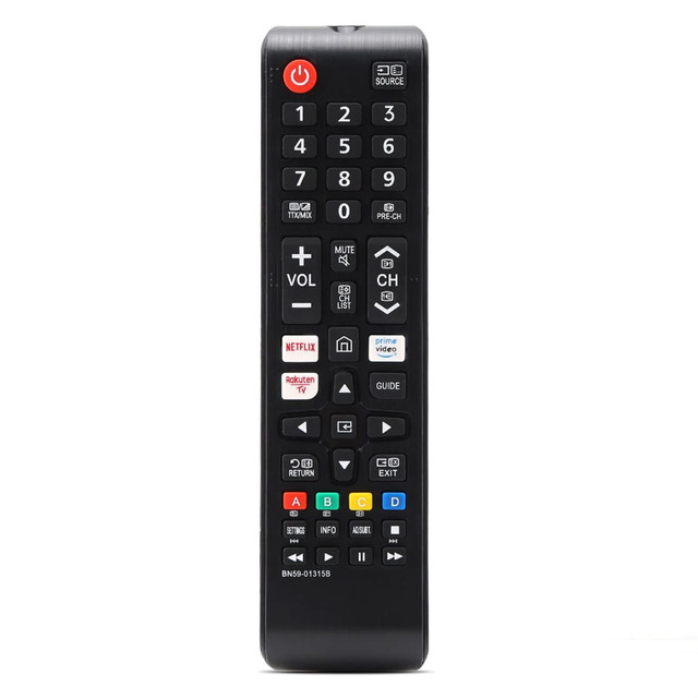New Replacement BN59-01315B Remote Control for Samsung Smart TV UE43RU7105 UE50RU7179 With NETFLIX, Prime Video, Raukten TV Keys