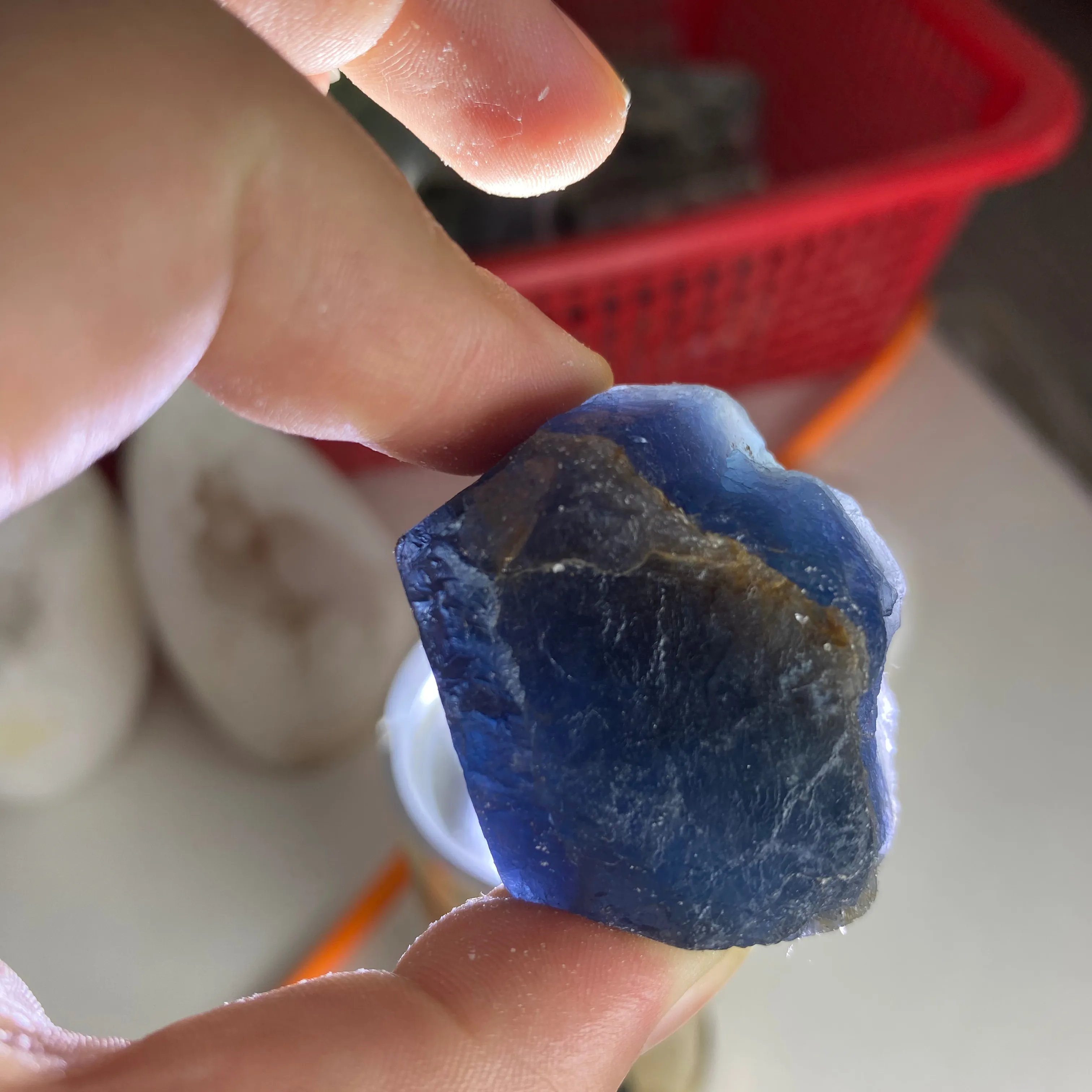 Cheap hot sale top quality blue fluorite rough stone