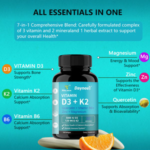 Wins Town Vitamine K3+D2 Softgel <span class=keywords><strong>Capsules</strong></span> Gezonde Sterke Botten Calcium Magnesium Vitamine D3 K2 Softgel <span class=keywords><strong>Capsules</strong></span> - Product Image 2