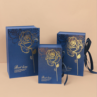 Boîte cadeau rigide en carton écologique en gros avec fermeture magnétique, impression feuille d'or rose, impression quadricolore pour la Saint-Valentin