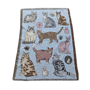 Coperta Jacquard Geometrica Personalizzata, Resistente ed Ecologica, per Tutte le Stagioni, con Nappe, Portatile per Viaggi, Hotel e Uso Domestico - Product Image 5