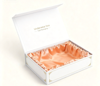 Caja de Embalaje de Cartón Corrugado de Lujo con Logotipo Personalizado, Cierre Magnético y Forro de Satén de Seda para Caja de Regalo de Ropa Interior