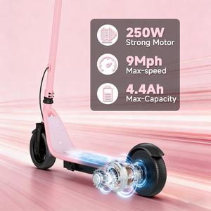 Trottinette électrique en gros pour enfants, moteur 250W, charge rapide, batterie 3H, trottinette électrique rose disponible en stock en Europe, au Royaume-Uni et aux États-Unis - Product Image 3