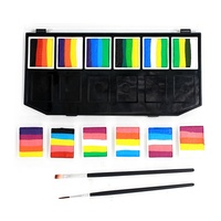 Palette de peinture corporelle professionnelle, ensemble de peinture pour le visage d'artiste avec pochoirs pour fête, cosplay, festival