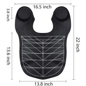 Cape <span class=keywords><strong>de</strong></span> <span class=keywords><strong>coupe</strong></span> <span class=keywords><strong>de</strong></span> <span class=keywords><strong>cheveux</strong></span> personnalisée avec guide pour coiffeur, en silicone lesté et imperméable, pour la protection des épaules - Product Image 2