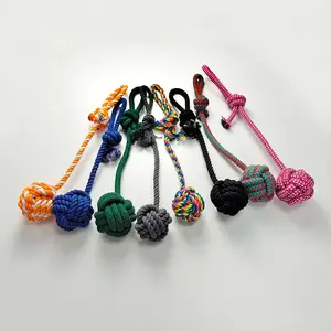 Wholesaler Manufacture Fast Shipping Durable Natural Cotton Hemp Rope Hemp Ball Chewable Dog Toys