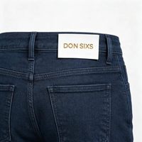 Écussons en cuir véritable personnalisés avec estampage à chaud doré pour étiquettes de jeans, accessoires de vêtements à coudre, vente en gros, usine OEM