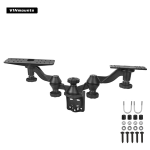 VINmounts Dual Plate Side Mount Fish Finder Swivel Arm Mount 360 Adjustable Eco-Friendly Marine Aluminum <b>Bracket</b> - Product Image 1