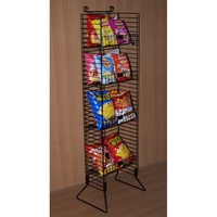 Sacs sur pied de comptoir, emballage de snacks, alimentation suspendue, promotion, clip métallique, présentoir