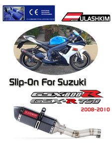 Echappement <span class=keywords><strong>GSX</strong></span> R700 R750 R600 GSXR <span class=keywords><strong>600</strong></span> 750 Moto Slip On Pour Suzuki GSXR600 Gsxr700 Gsxr750 K7 k6 k8 Echappement Silencieux Échappement - Product Image 2