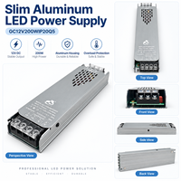 Alimentation LED Slim CSPRING 12V 200W 300W 400W AC 176-264V avec bornes à vis en aluminium pour bande lumineuse et armoire
