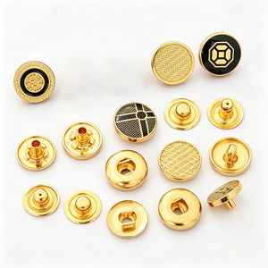 Boutons à pression métalliques fantaisie ronds en alliage de zinc plaqué, logo personnalisé, 4 parties, 12 mm, pour hommes - Product Image 6