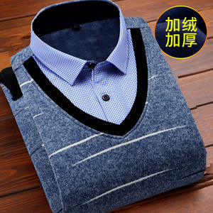 Nuova Maglia Calda Autunno Inverno 2025 all'Ingrosso con Interno in <span class=keywords><strong>Pile</strong></span> Spesso Maglione da <span class=keywords><strong>Uomo</strong></span> Casual Ampio a Maniche Lunghe - Product Image 5