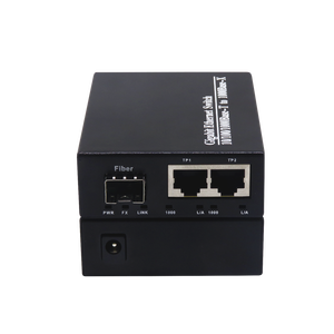 Convertisseur de média Gigabit A/B à succès, 2 RJ45 + 1 SFP, convertisseur Ethernet optique 10/100/1000 Mbps, convertisseur de média fibre optique monomode - Product Image 6