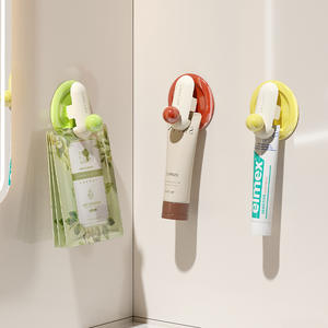 Support mural pour dentifrice Lucky Life Dopamine Hook Clip, rangement circulaire durable pour étagères de salle de bain - Product Image 2