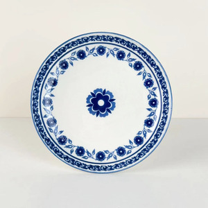 Set di stoviglie in ceramica da 8 pollici con motivo blu e bianco consegnato in fabbrica - Product Image 3