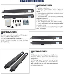 Ouvre-porte pivotant à bras linéaire télécommandé au design moderne Moteur de <span class=keywords><strong>portail</strong></span> extérieur avec longueur de feuille maximale 2.5m pour les villas et la sécurité à domicile - Product Image 5