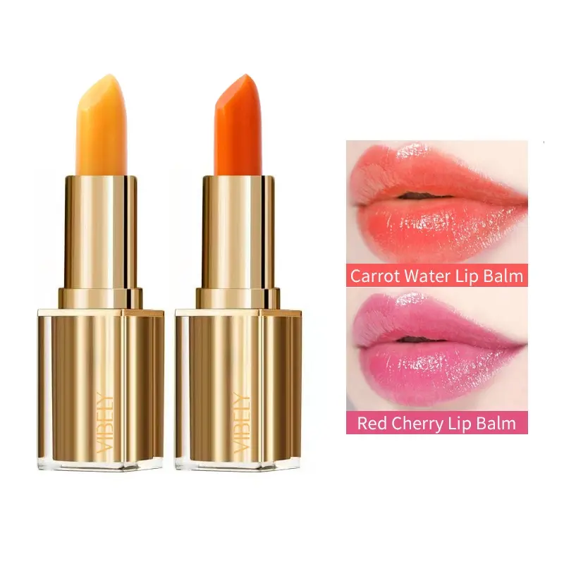 Lip Care Moist urizing Repair Natürlicher organischer Lippen balsam Pralle Temperatur ändernde Farbe Lippenstift