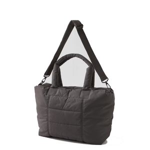 Sac fourre-tout matelassé en nylon imperméable avec logo personnalisé CDHAT, fermeture éclair, durable, portable, bandoulière, sac de shopping, sac bandoulière en sangle - Product Image 1