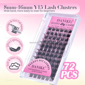 DANIKE Y15热熔睫毛簇72件宽带D卷曲DIY簇睫毛定制标志私人标签睫毛 - Product Image 2